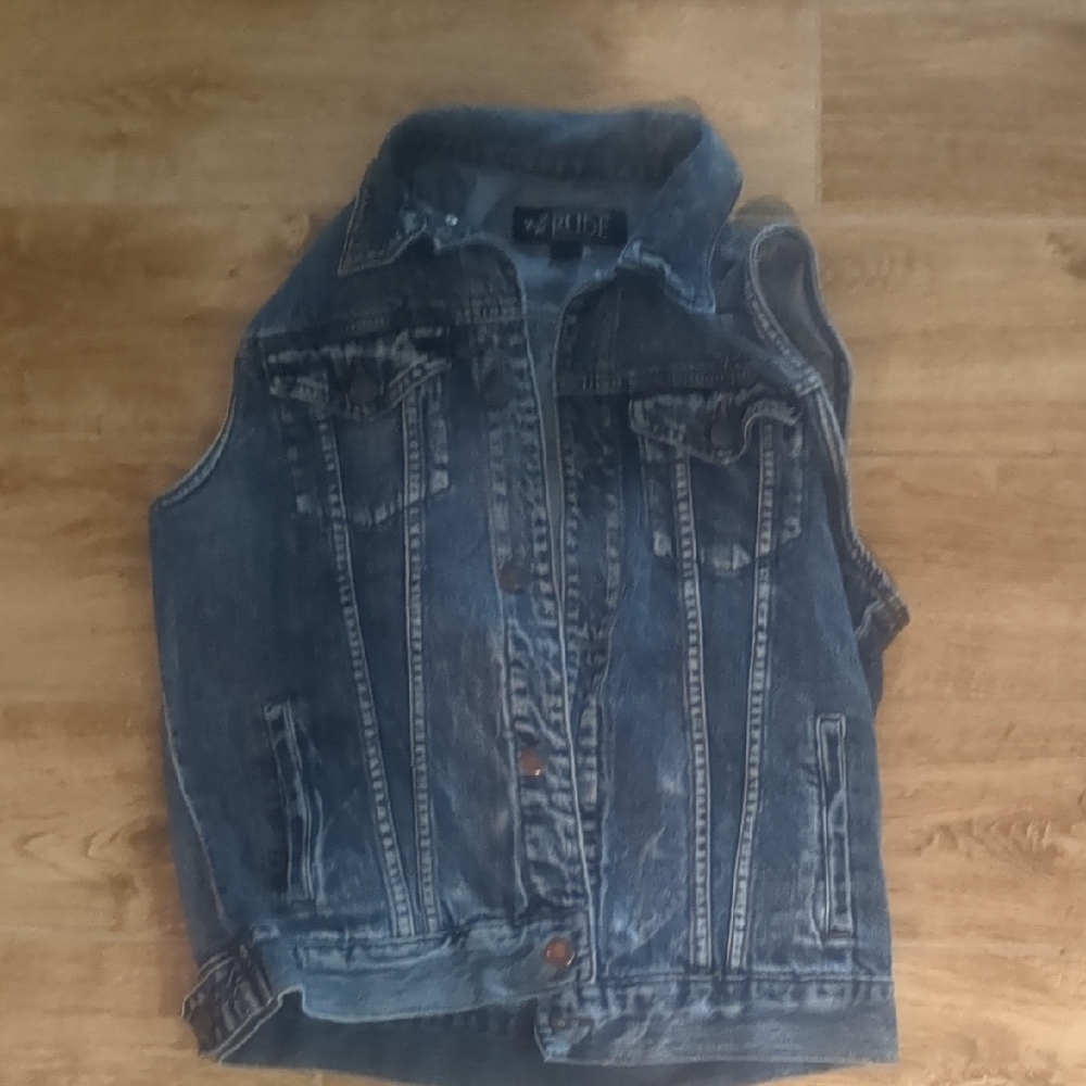 Wrangler Boys Dark Blue Washed Denim Vest
